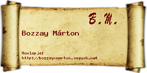 Bozzay Márton névjegykártya